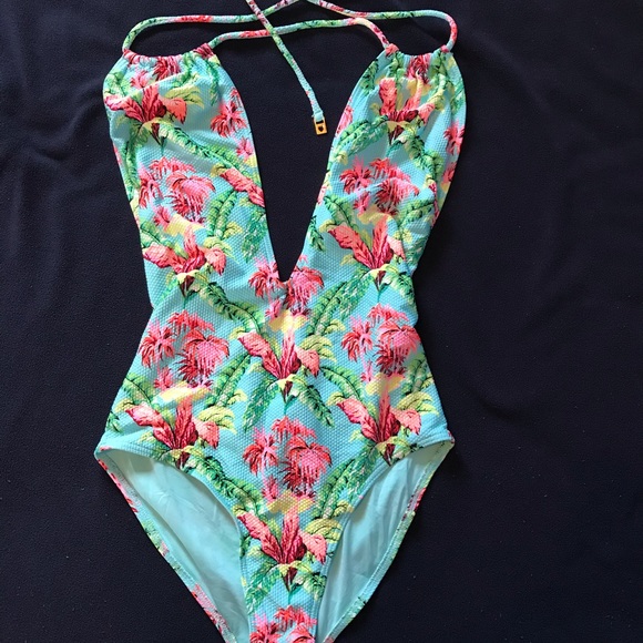 TopShop Tropical Swimsuit - BRAND NEW-NEVER USED - Picture 3 of 6